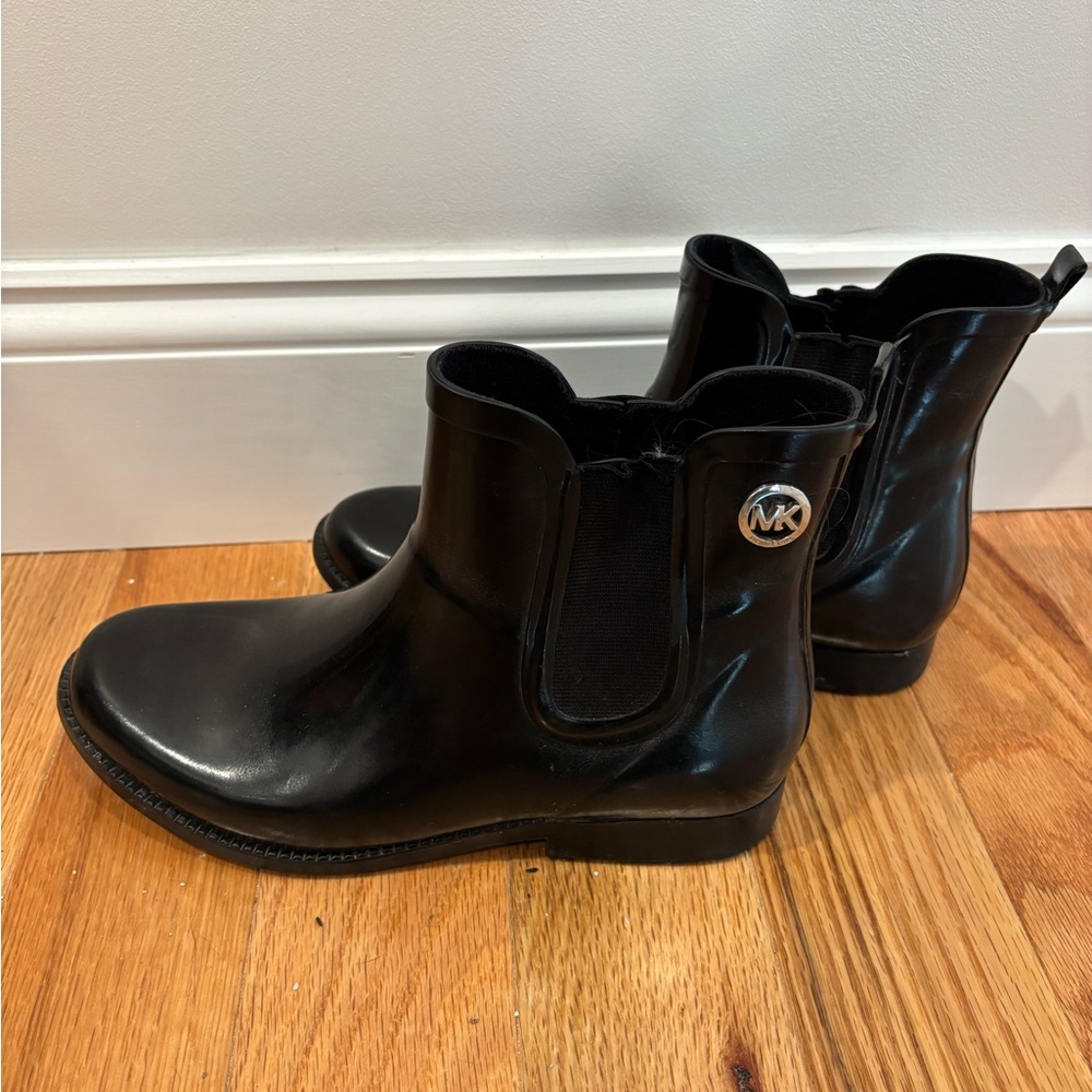 Michael Kors Glossy Black Ankle Booties